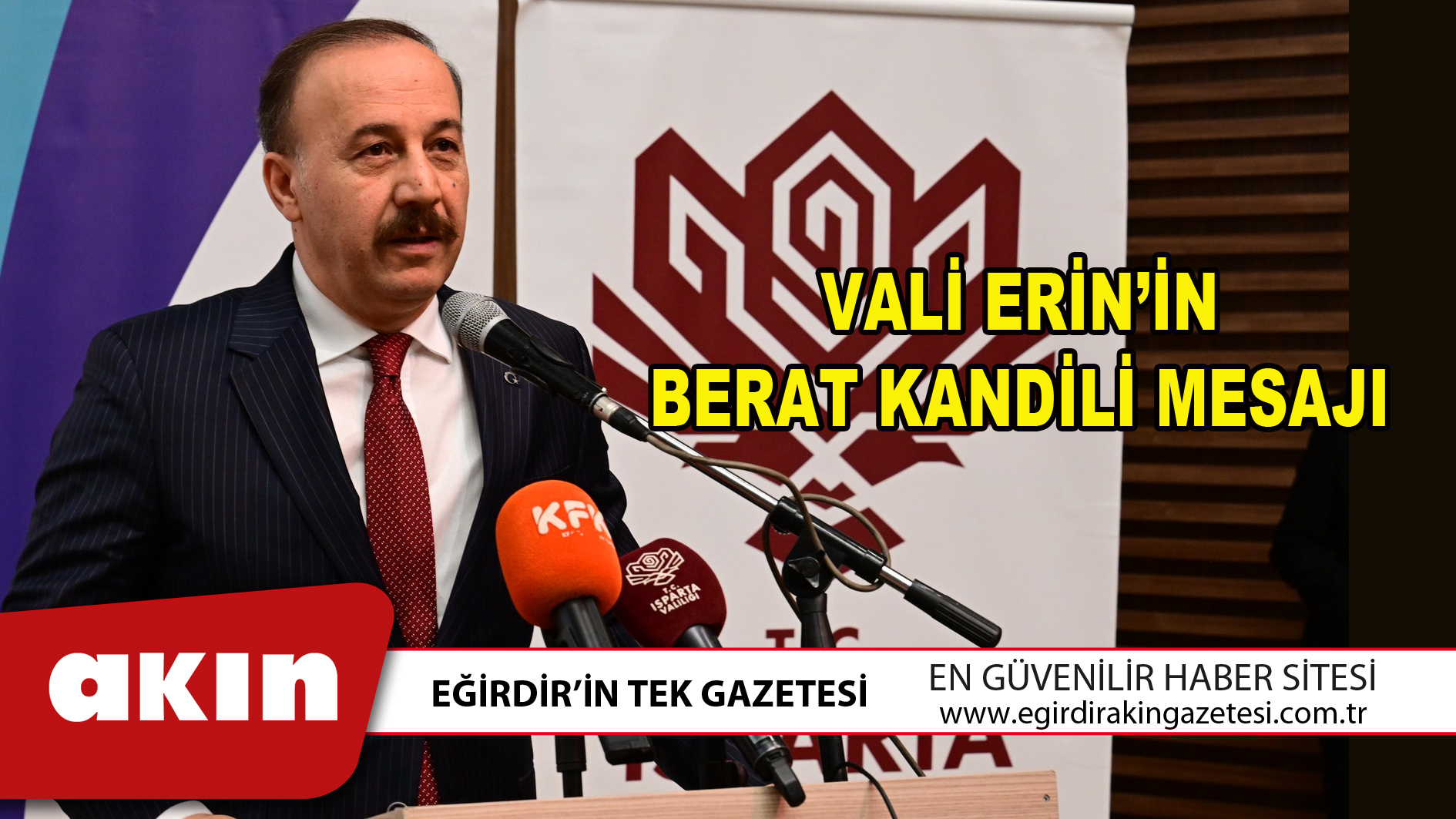 VALİ ERİN’İN BERAT KANDİLİ MESAJI