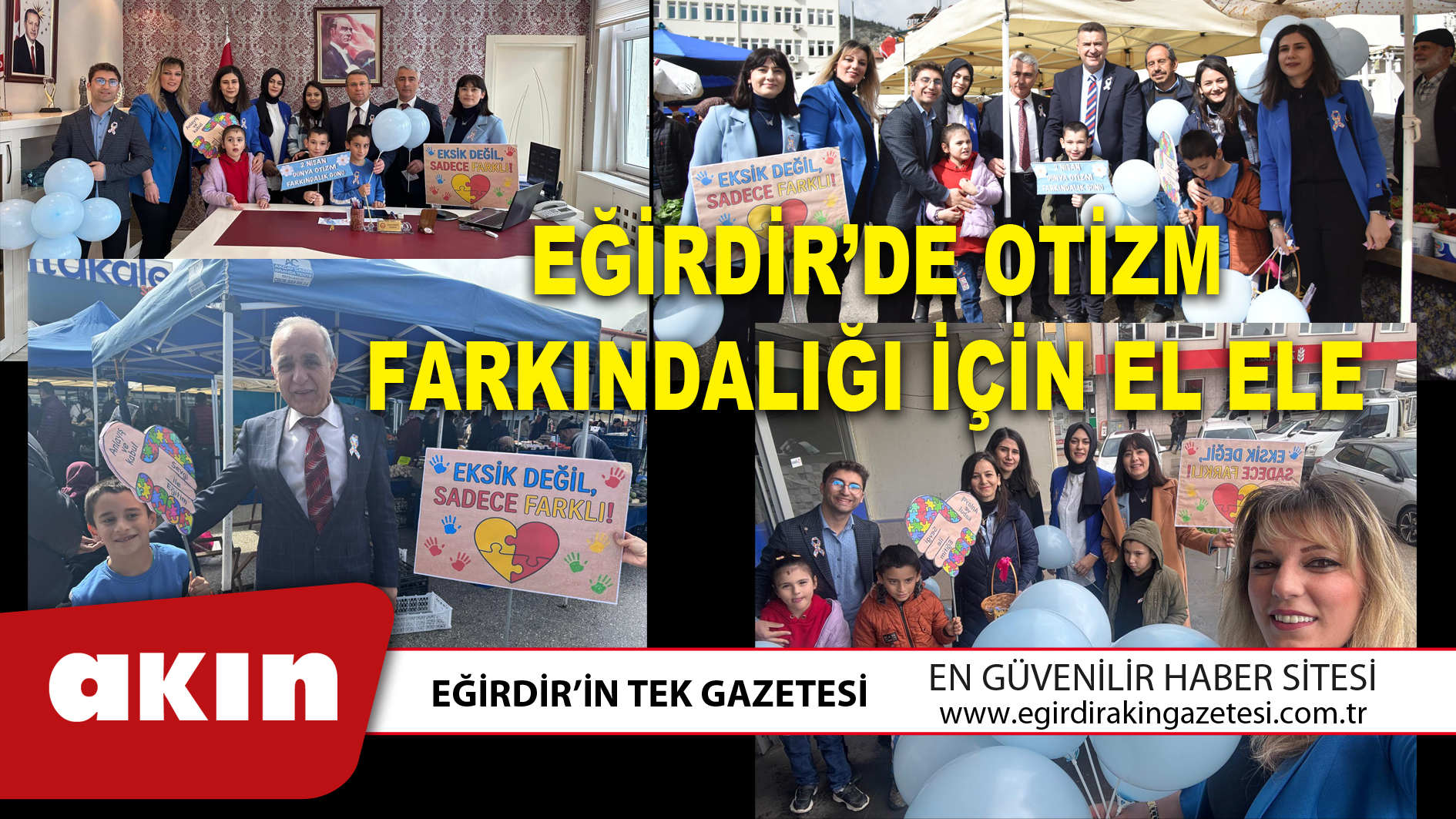 EĞİRDİR’DE OTİZM FARKINDALIĞI İÇİN EL ELE