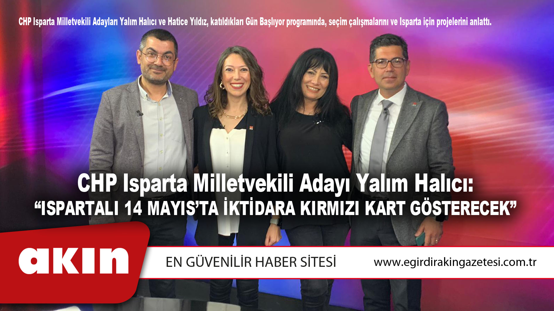 CHP Isparta Milletvekili Adayı Yalım Halıcı: “Ispartalı 14 Mayıs’ta İktidara Kırmızı Kart Gösterecek”