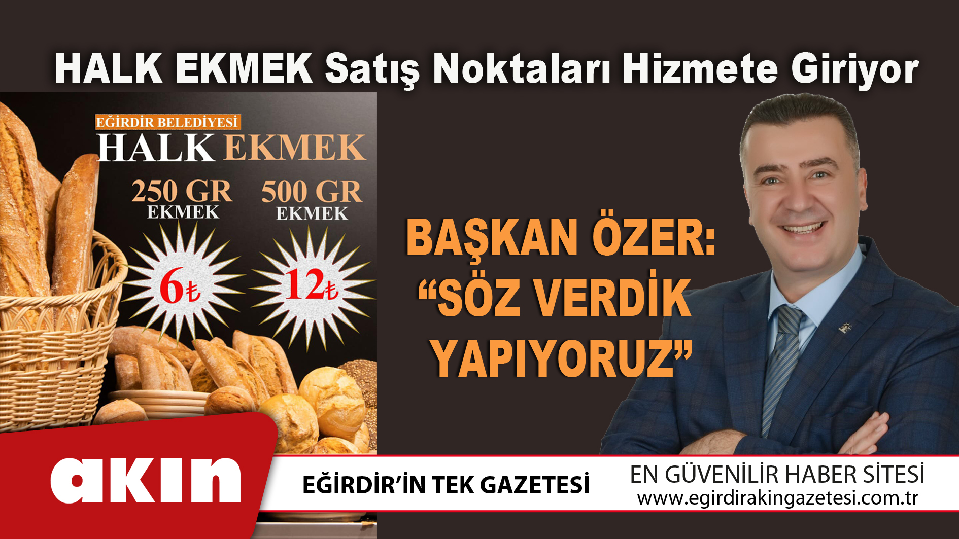 eğirdir haber,akın gazetesi,egirdir haberler,son dakika,Halk Ekmek Satış Noktaları Hizmete Giriyor 