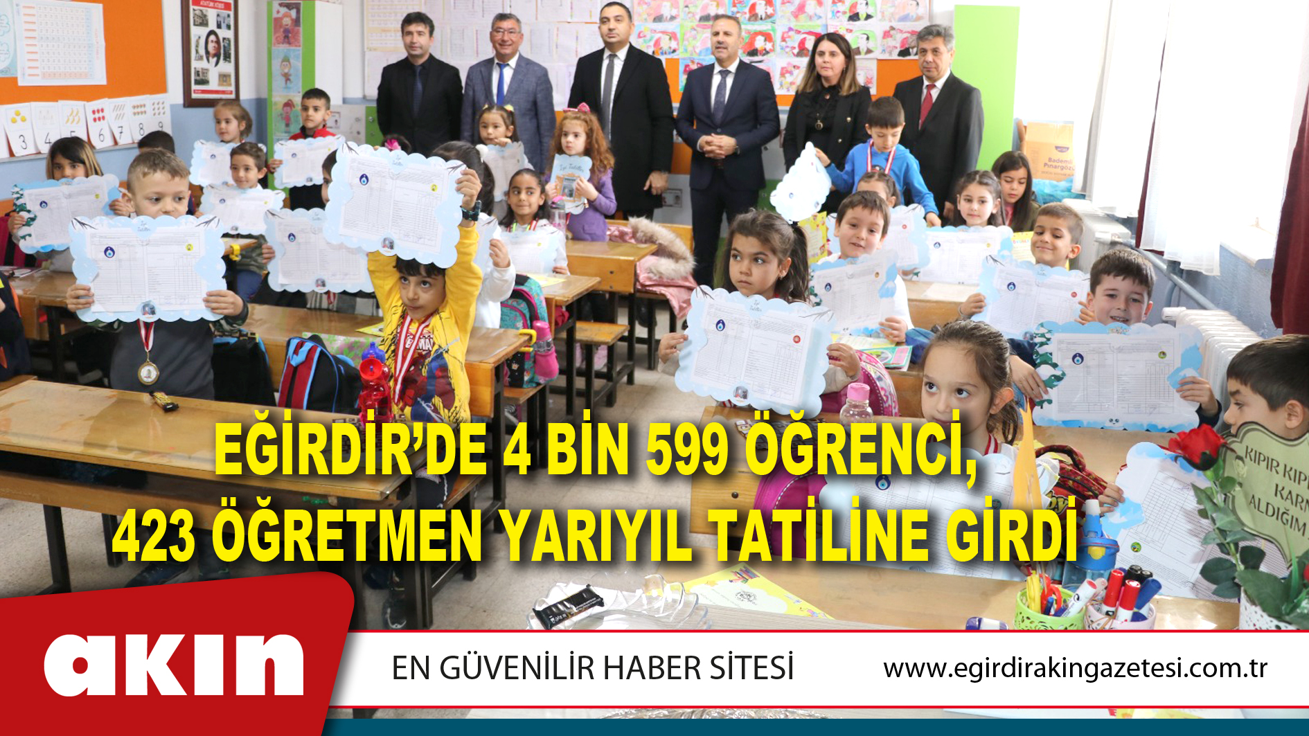 Eğirdir’de 4 Bin 599 Öğrenci, 423 Öğretmen Yarıyıl Tatiline Girdi