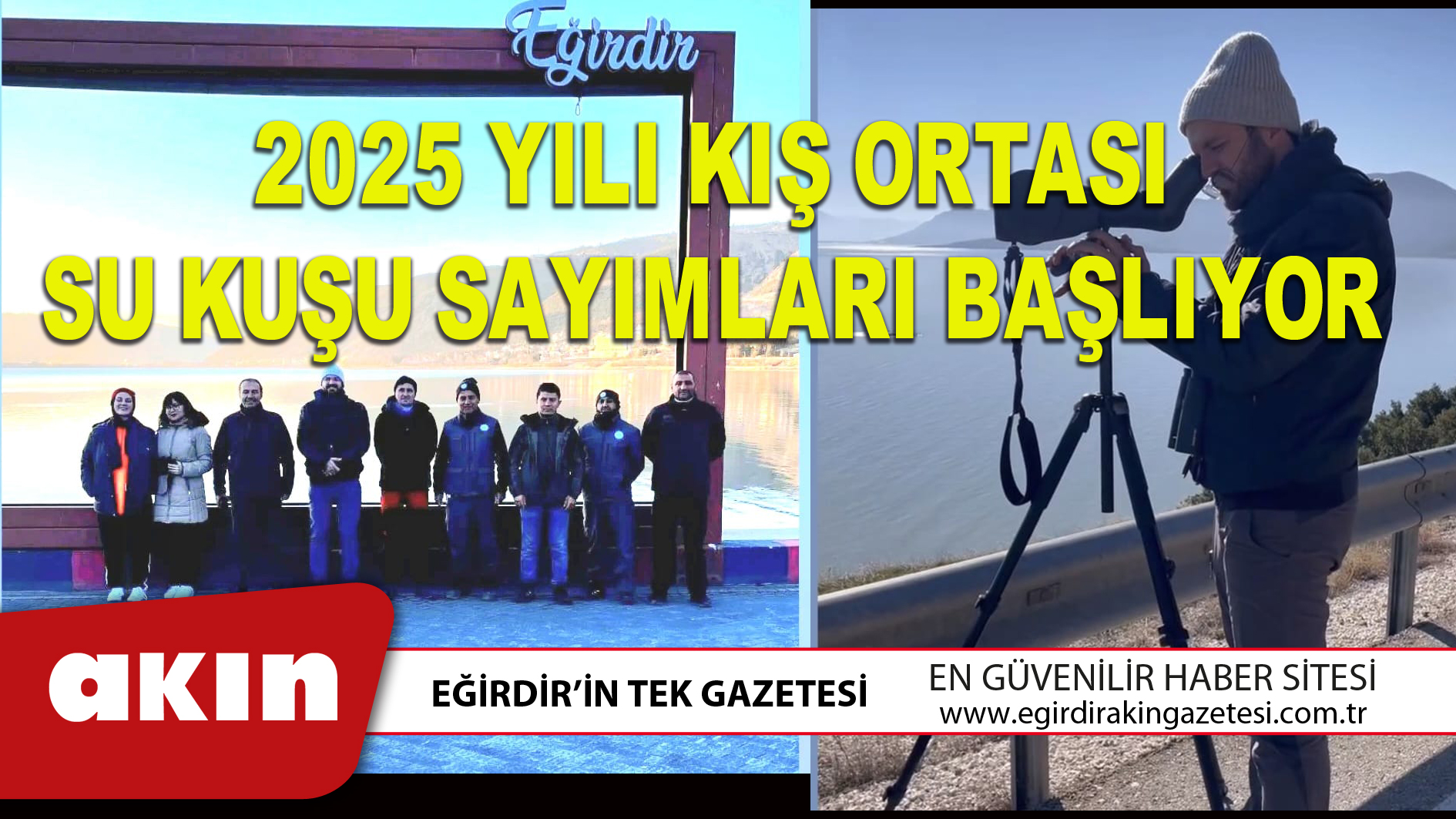 2025 YILI KIŞ ORTASI SU KUŞU SAYIMLARI BAŞLIYOR