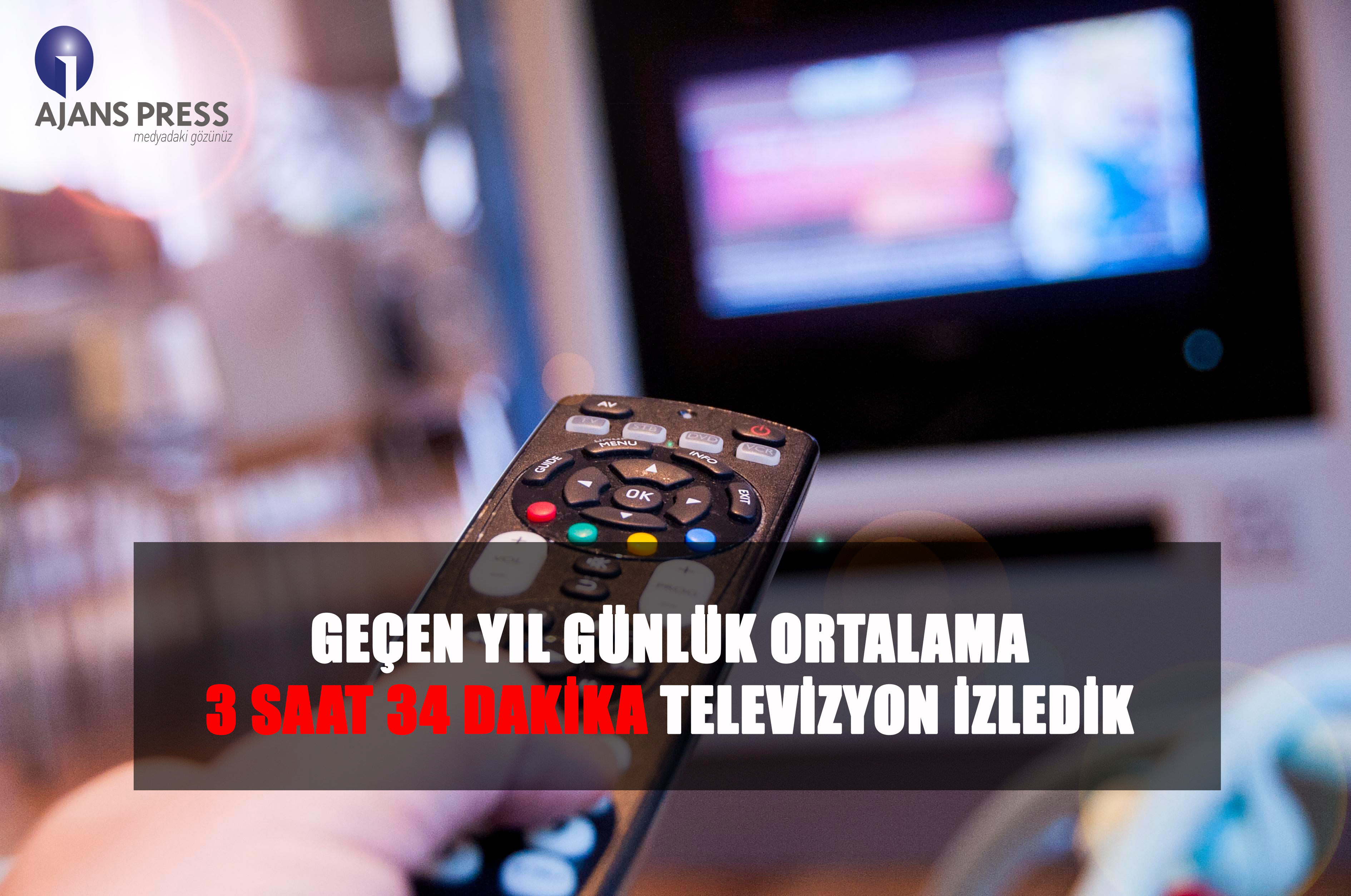 Geçen Yıl Günlük Ortalama 3 Saat 34 Dakika Televizyon İzledik