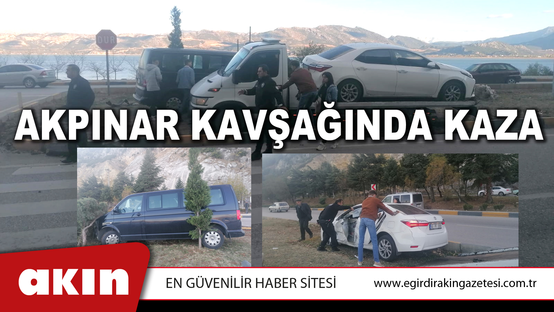 eğirdir haber,akın gazetesi,egirdir haberler,son dakika,AKPINAR KAVŞAĞINDA KAZA