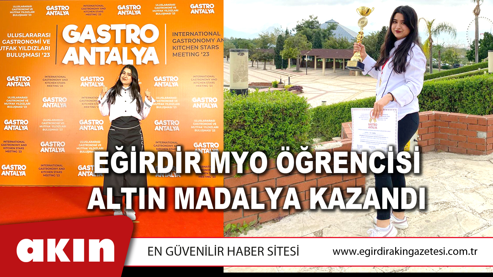 EĞİRDİR MYO ÖĞRENCİSİ ALTIN MADALYA KAZANDI