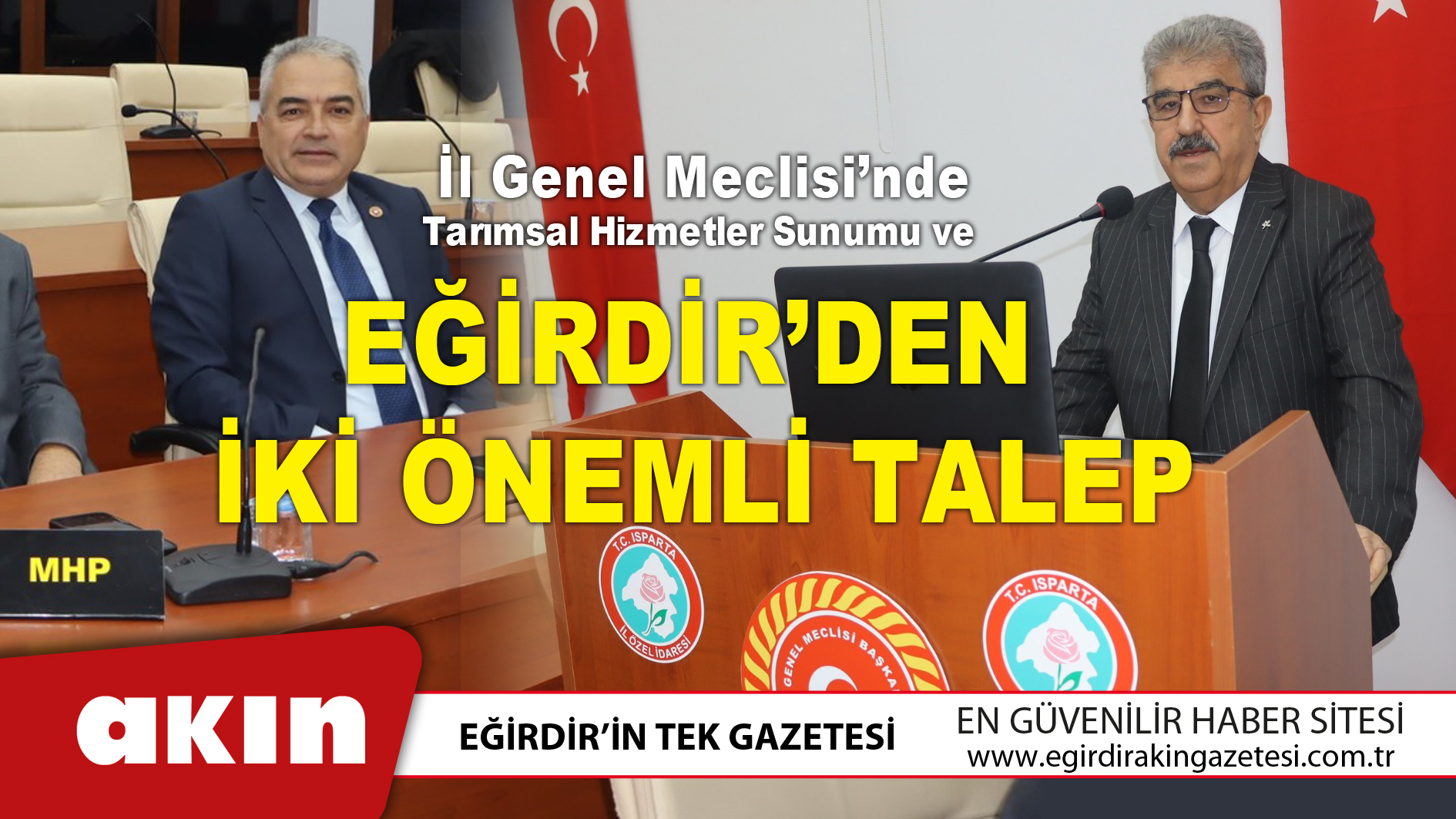 Eğirdir’den İki Önemli Talep