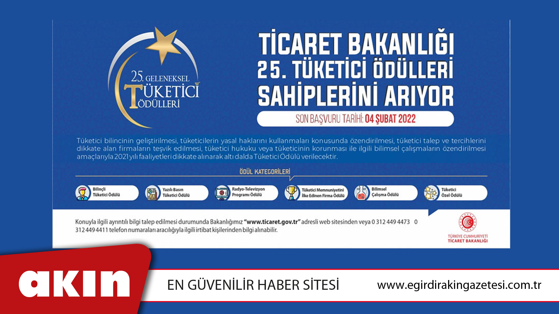 25. TÜKETİCİ ÖDÜLLERİ SAHİPLERİNİ BEKLİYOR.