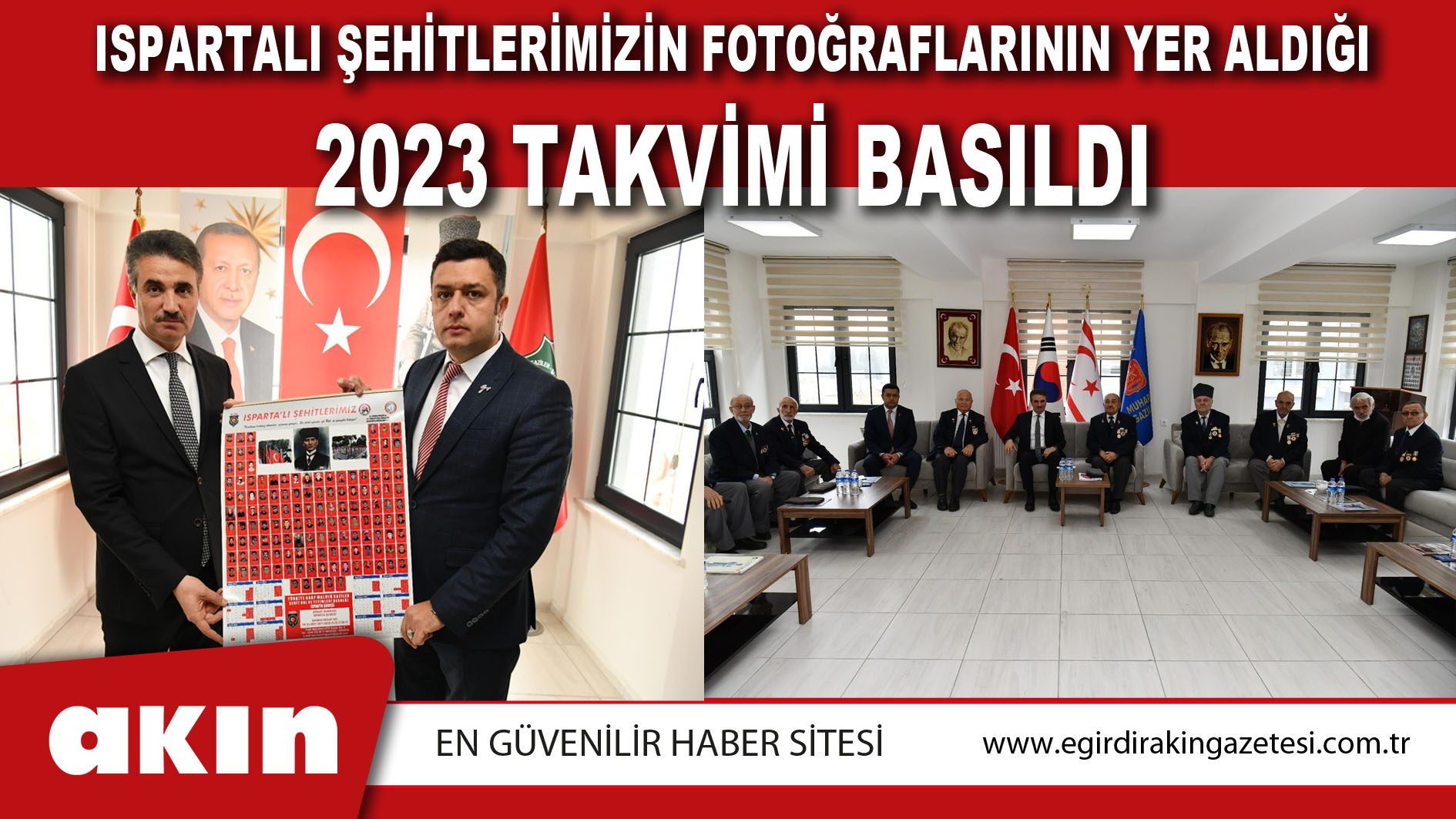 Ispartalı Şehitlerimizin Fotoğraflarının Yer Aldığı 2023 Takvimi Basıldı