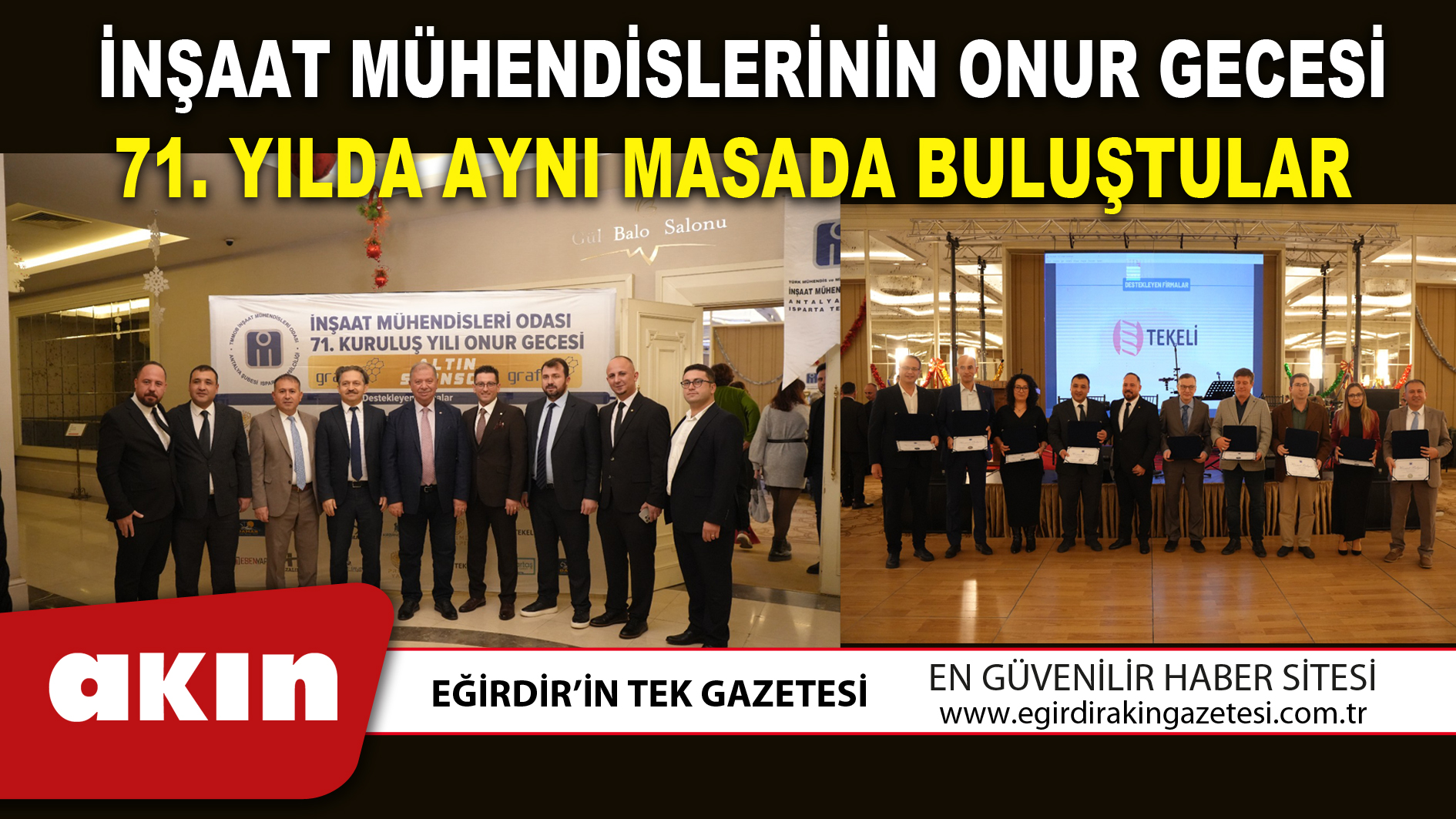 İNŞAAT MÜHENDİSLERİNİN ONUR GECESİ