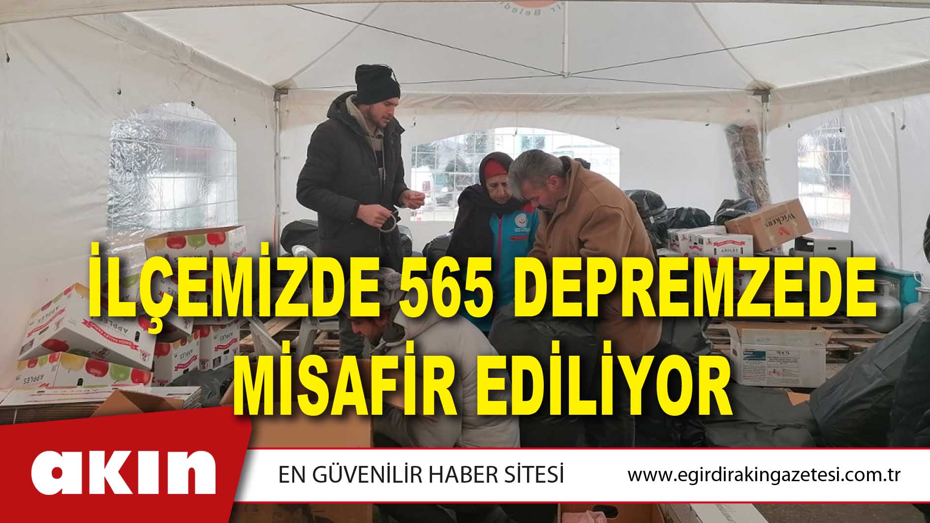 İLÇEMİZDE 565 DEPREMZEDE MİSAFİR EDİLİYOR