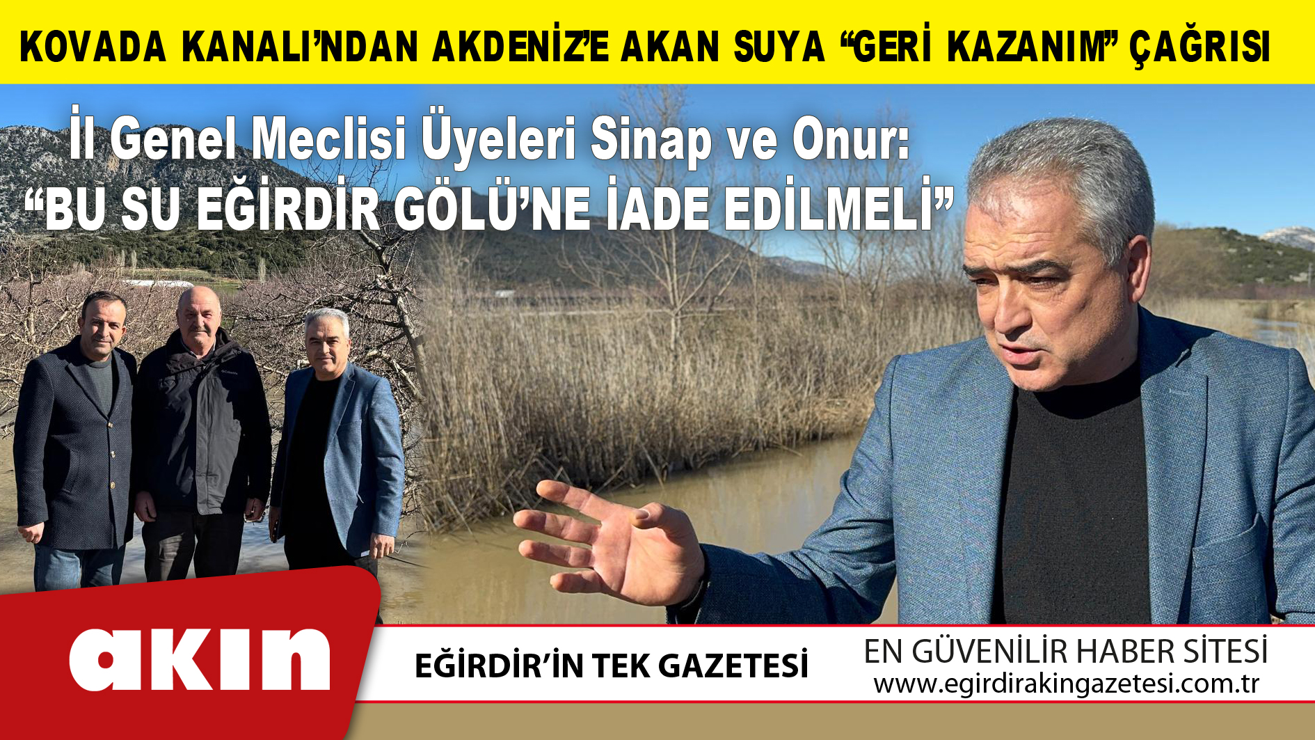 Kovada Kanalı’ndan Akdeniz’e Akan Suya “Geri Kazanım” Çağrısı