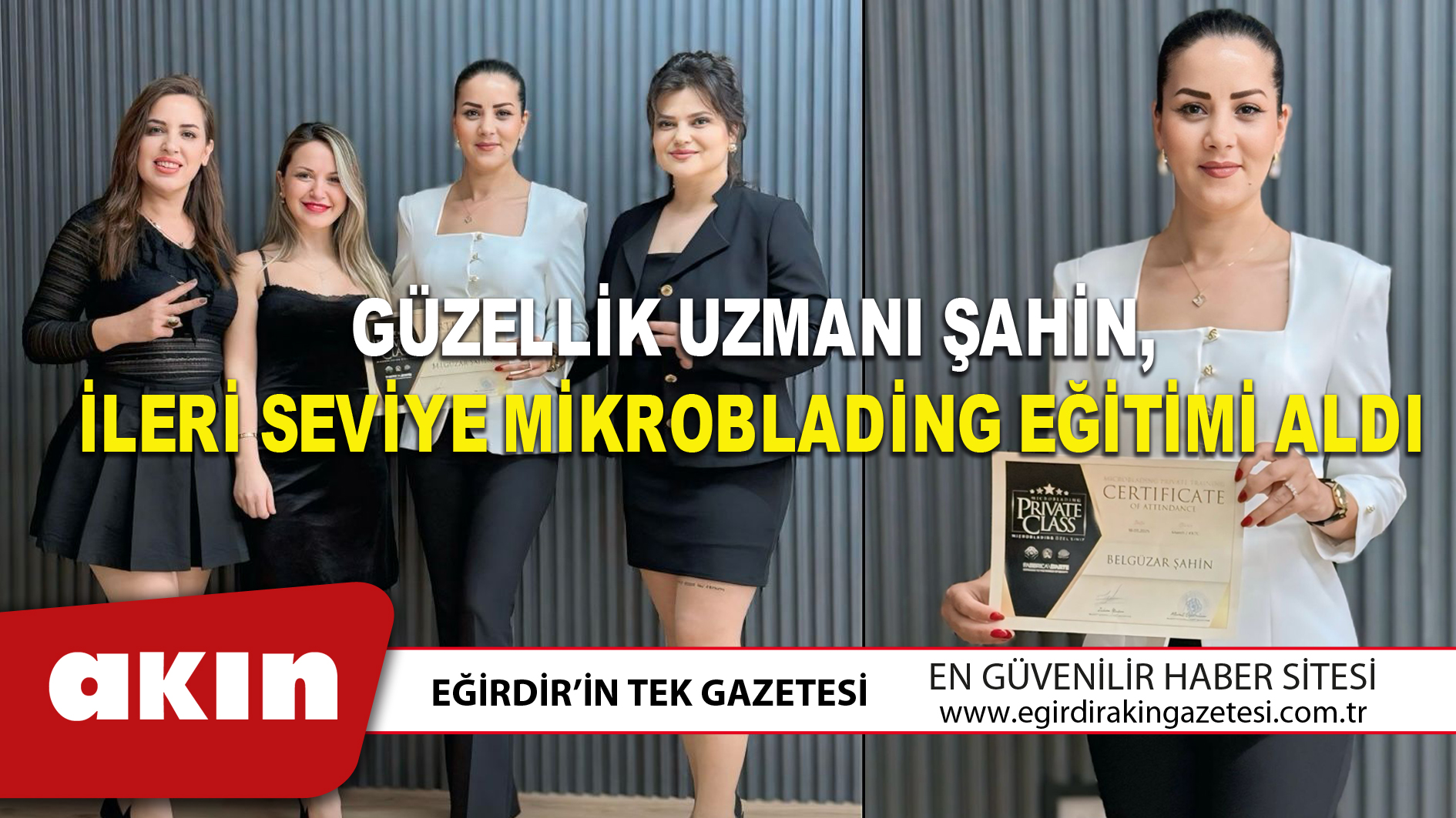 GÜZELLİK UZMANI ŞAHİN, İLERİ SEVİYE MİKROBLADİNG EĞİTİMİ ALDI