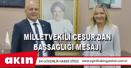 MİLLETVEKİLİ CESUR’DAN BAŞSAĞLIĞI MESAJI