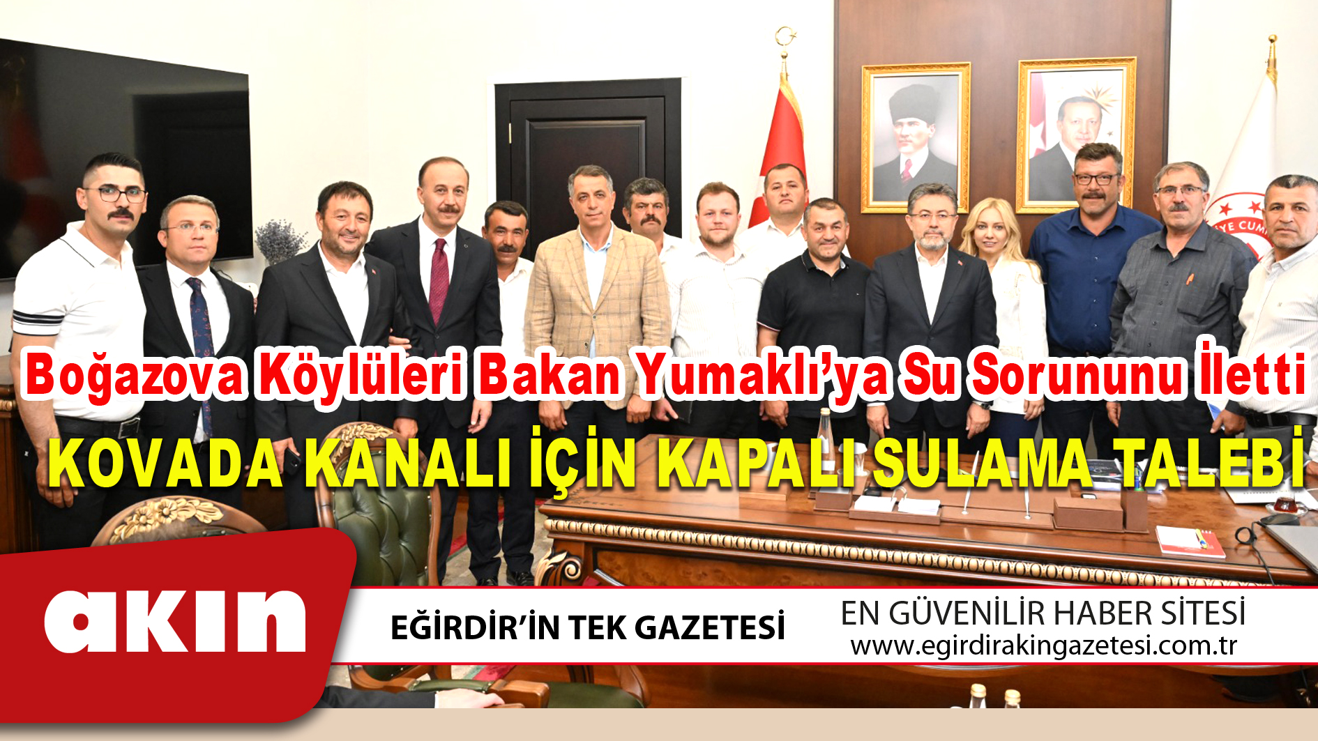 Boğazova Köylüleri Bakan Yumaklı’ya Su Sorununu İletti