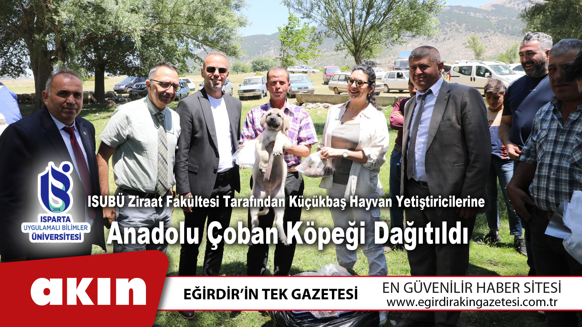 eğirdir haber,akın gazetesi,egirdir haberler,son dakika,Anadolu Çoban Köpeği Dağıtıldı