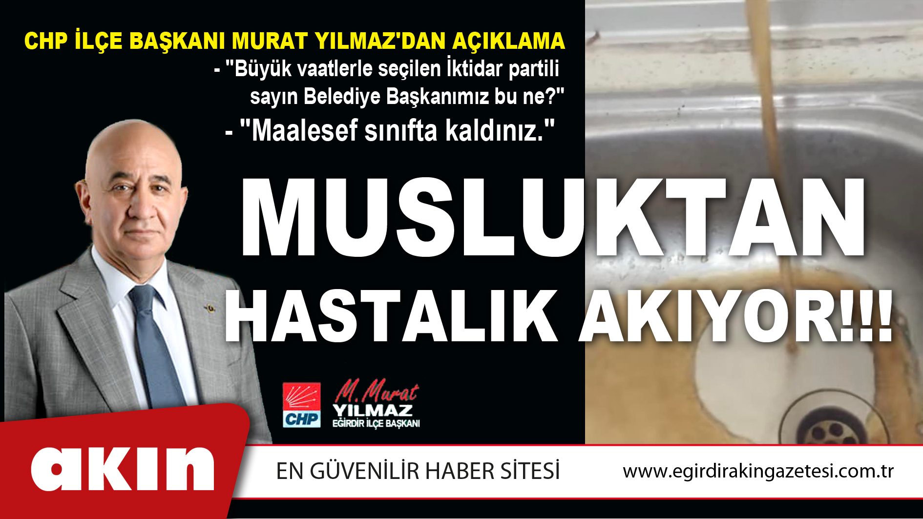 eğirdir haber,akın gazetesi,egirdir haberler,son dakika,CHP İlçe Başkanı Murat Yılmaz'dan Açıklama