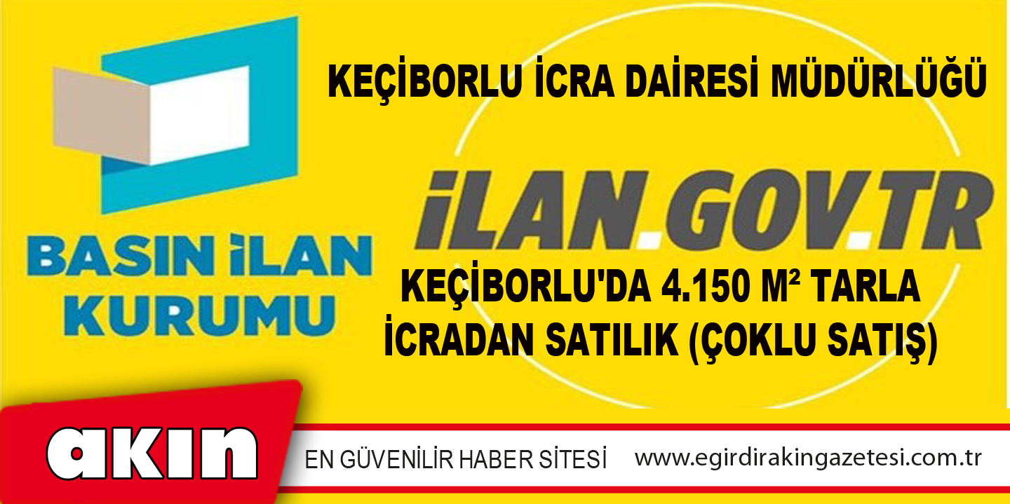 Keçiborlu İcra Dairesi Müdürlüğü Keçiborlu'da 4.150 M² Tarla İcradan Satılık (Çoklu Satış)