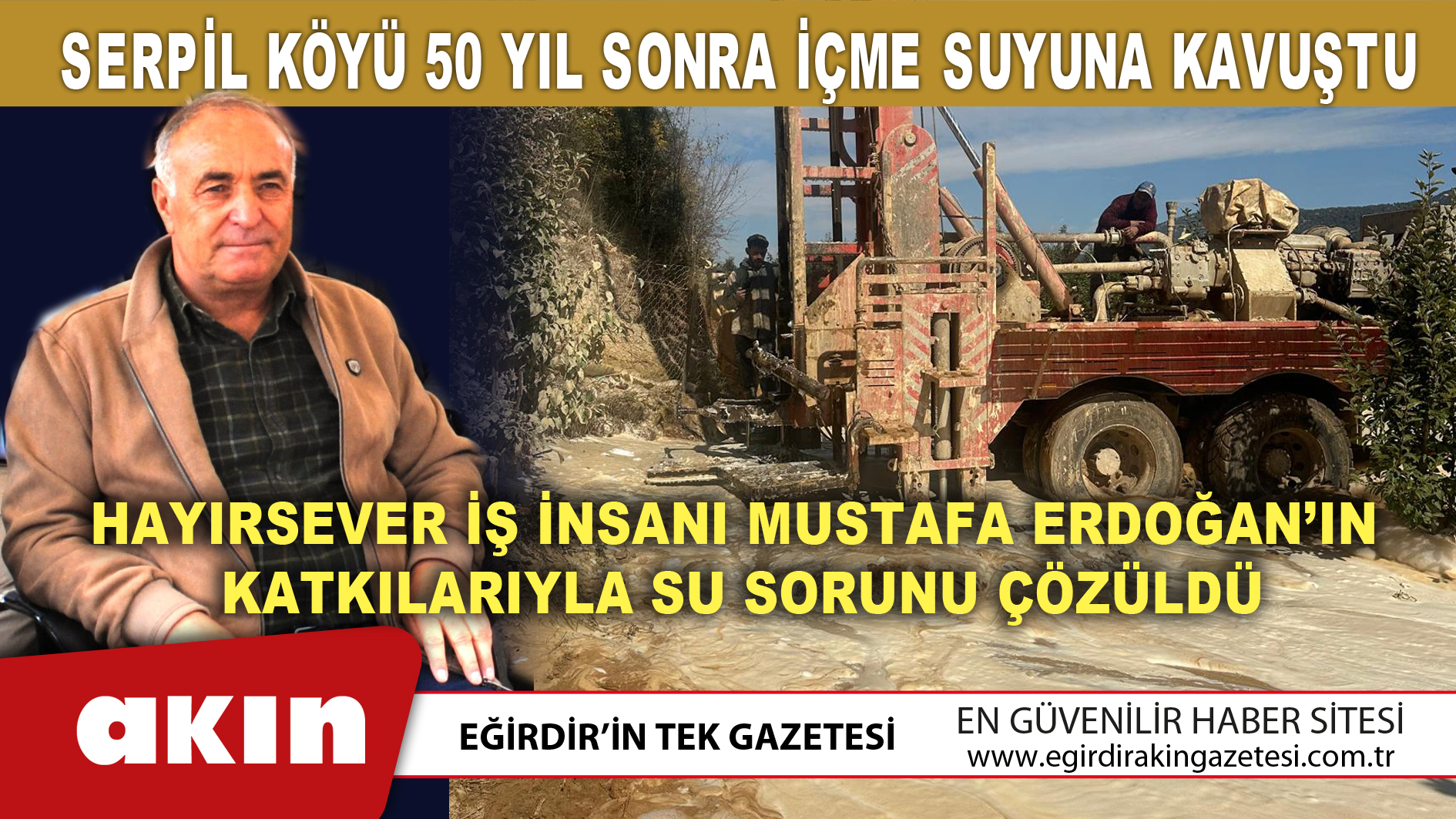 Serpil Köyü 50 Yıl Sonra İçme Suyuna Kavuştu