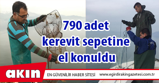 790 adet kerevit sepetine el konuldu
