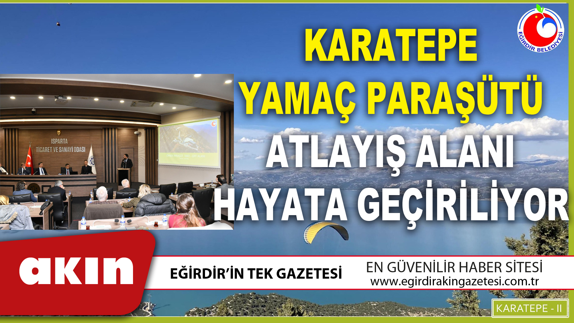 KARATEPE YAMAÇ PARAŞÜTÜ ATLAYIŞ ALANI HAYATA GEÇİRİLİYOR