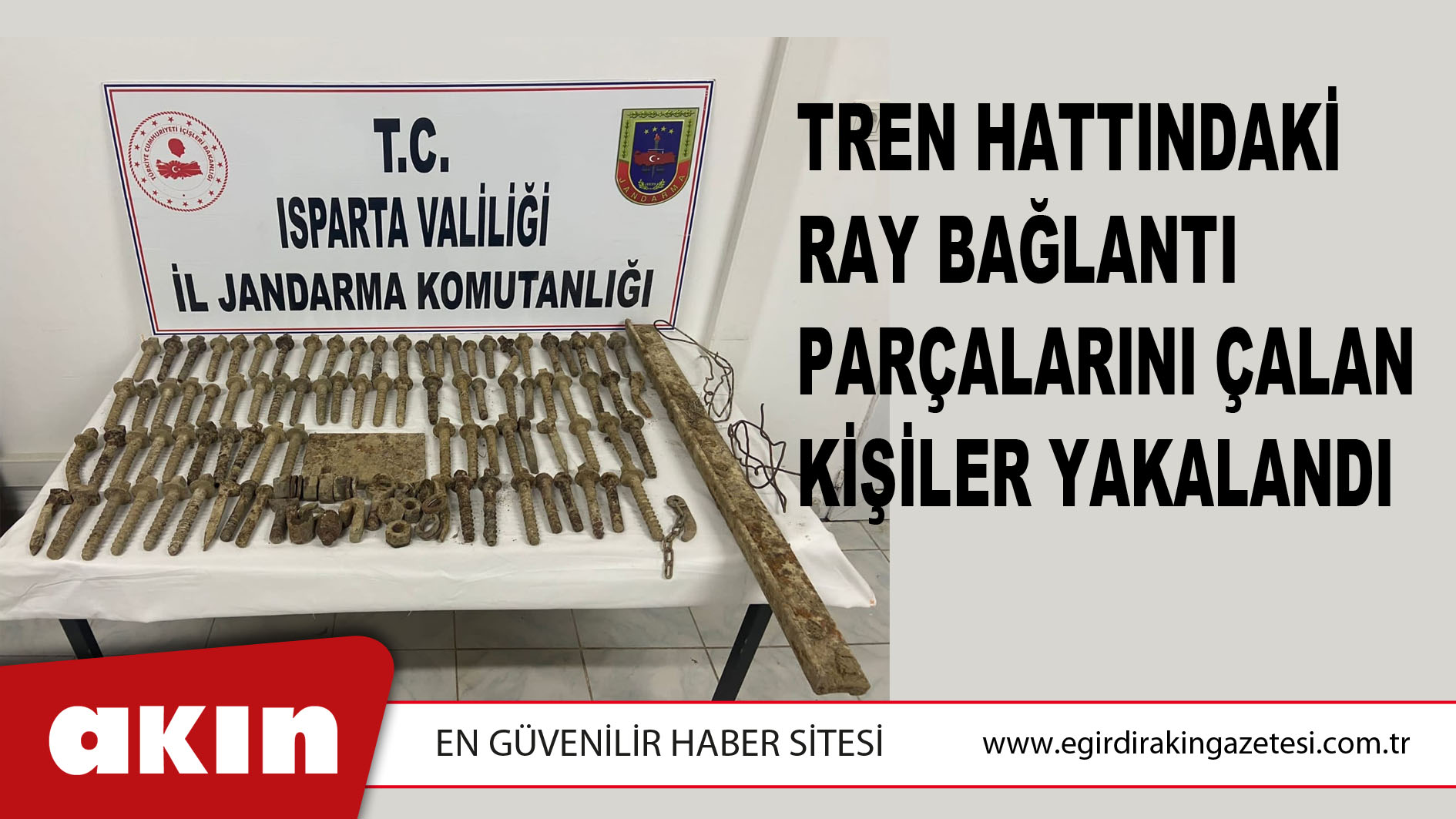 Tren Hattındaki Ray Bağlantı Parçalarını Çalan Kişiler Yakalandı