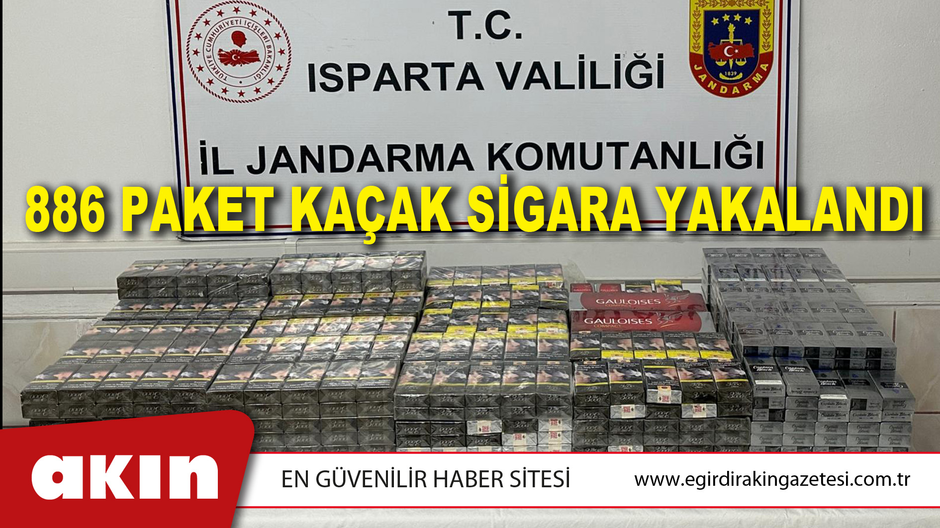 886 PAKET KAÇAK SİGARA YAKALANDI