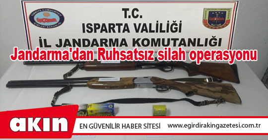Jandarma'dan Ruhsatsız silah operasyonu