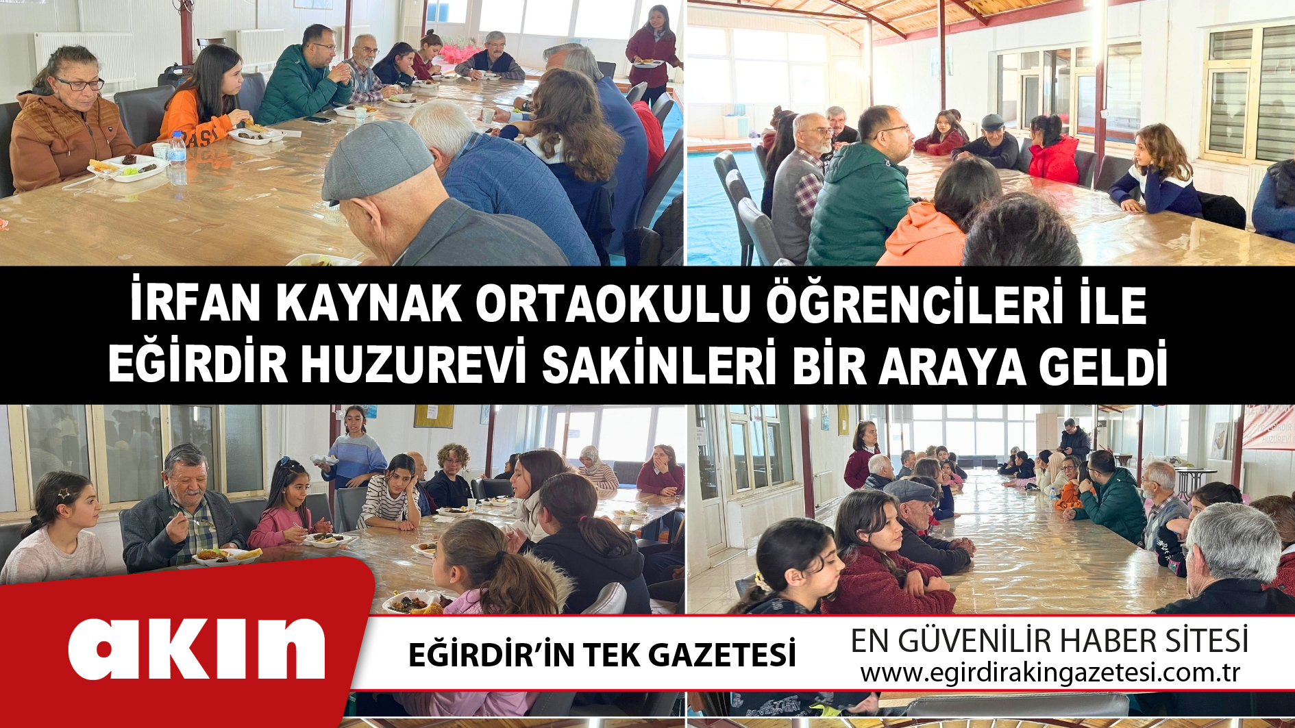 İrfan Kaynak Ortaokulu Öğrencileri İle  Eğirdir Huzurevi Sakinleri Bir Araya Geldi 