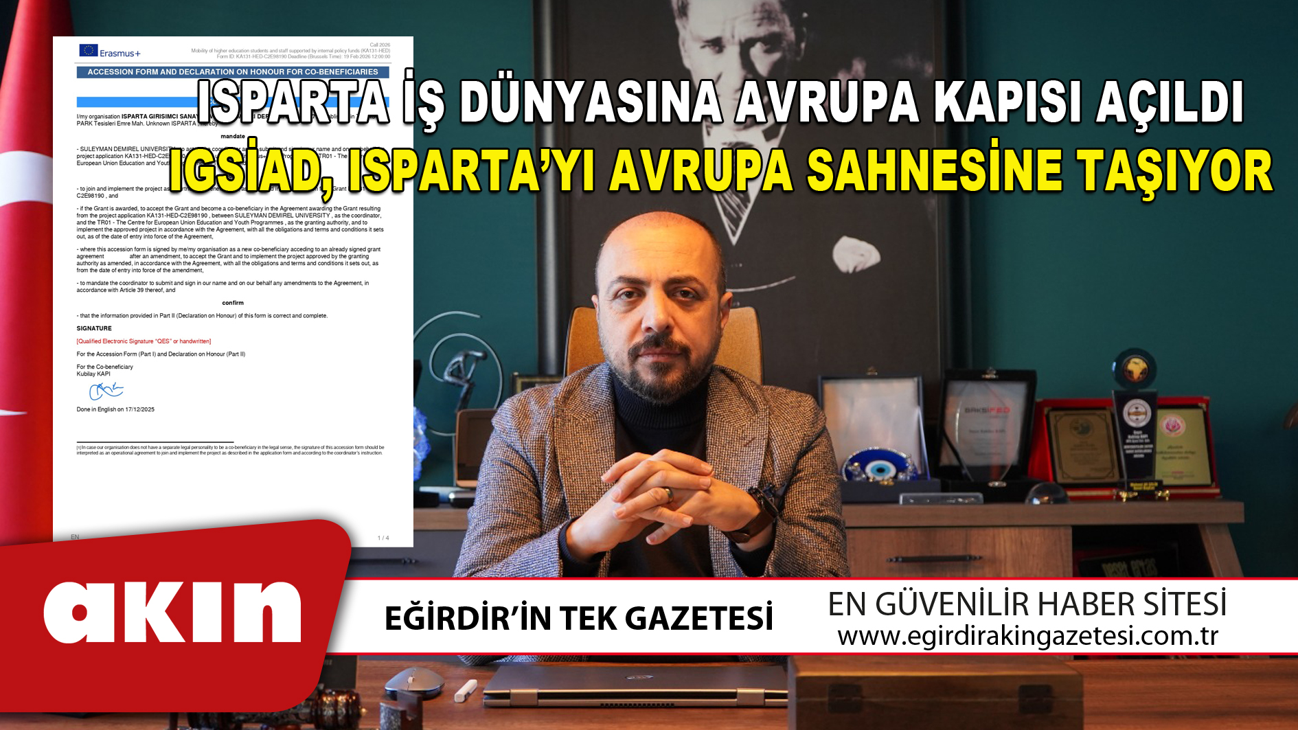 ISPARTA İŞ DÜNYASINA AVRUPA KAPISI AÇILDI