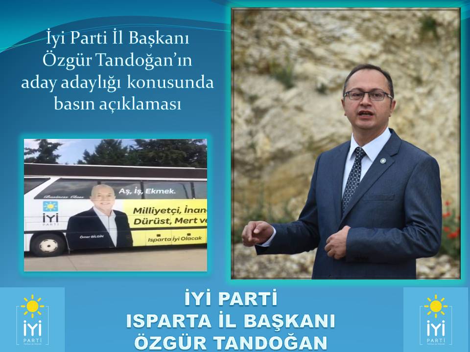 İyi Parti İl Başkanı Özgür Tandoğan aday adaylığı konusunda basın açıklaması yaptı