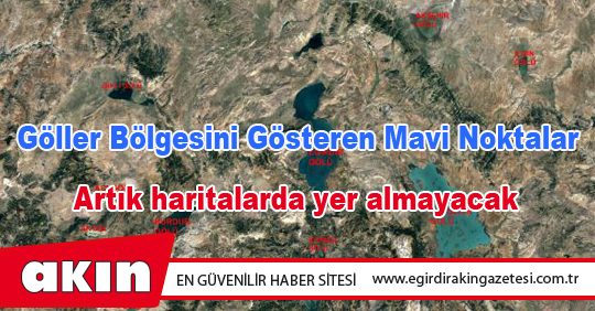 Göller Bölgesini Gösteren Mavi Noktalar