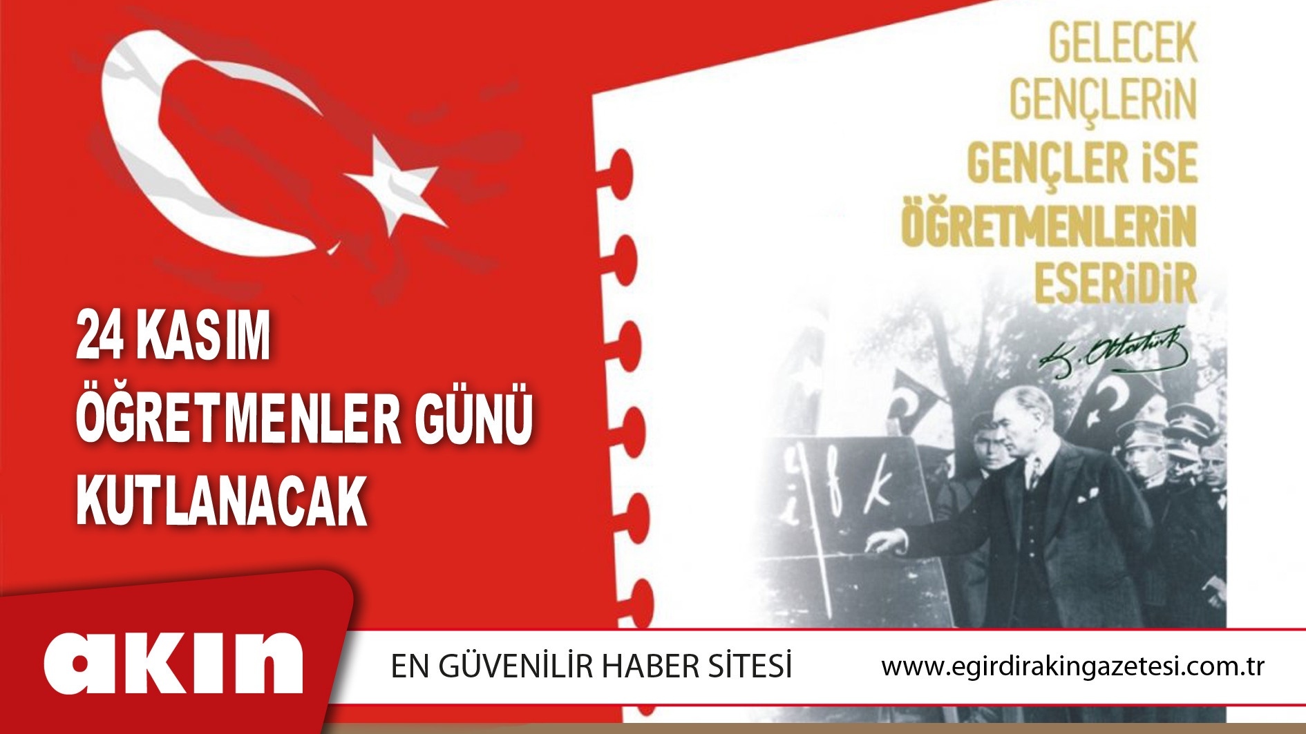 24 Kasım Öğretmenler Günü Kutlanacak
