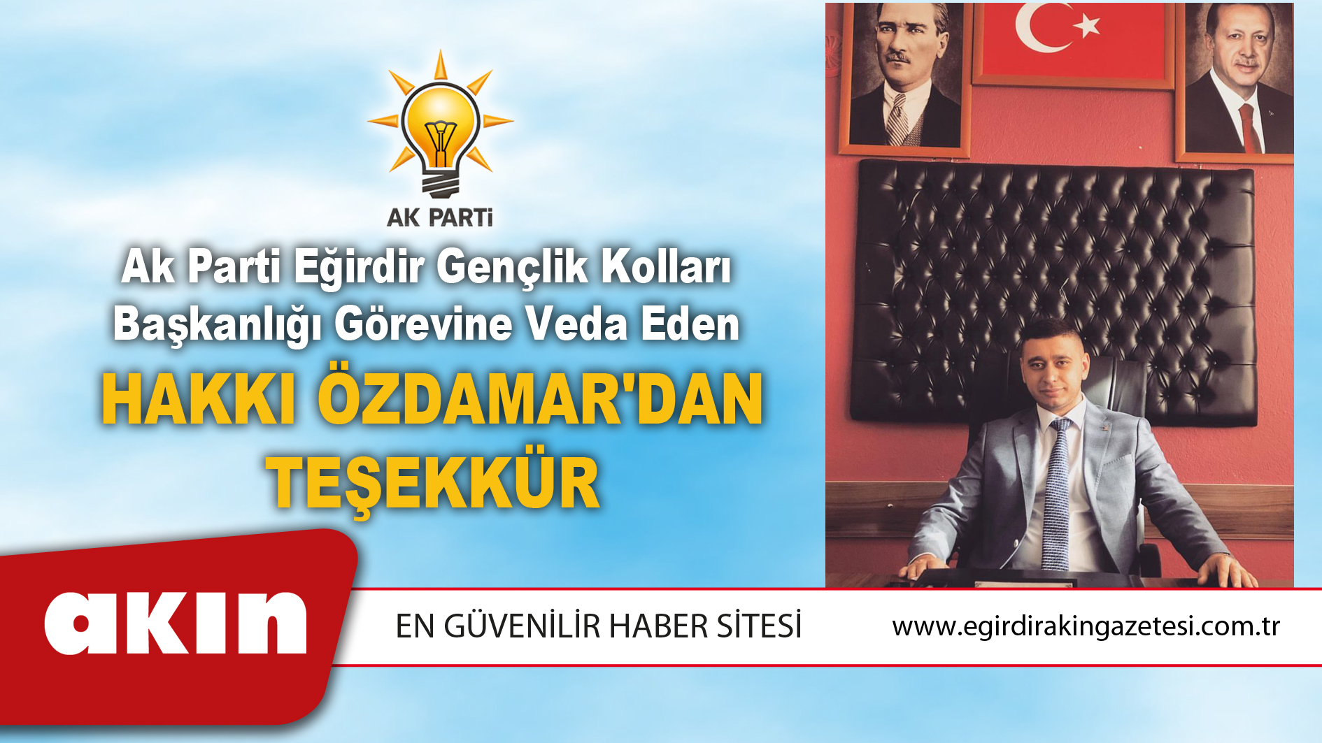 Hakkı Özdamar'dan Teşekkür