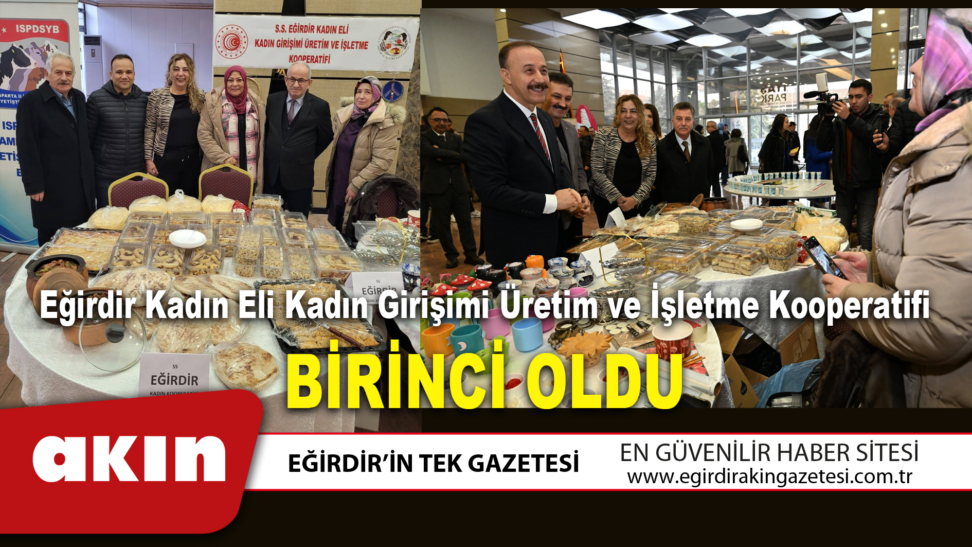 Eğirdir Kadın Eli Kadın Girişimi Üretim ve İşletme Kooperatifi BİRİNCİ OLDU