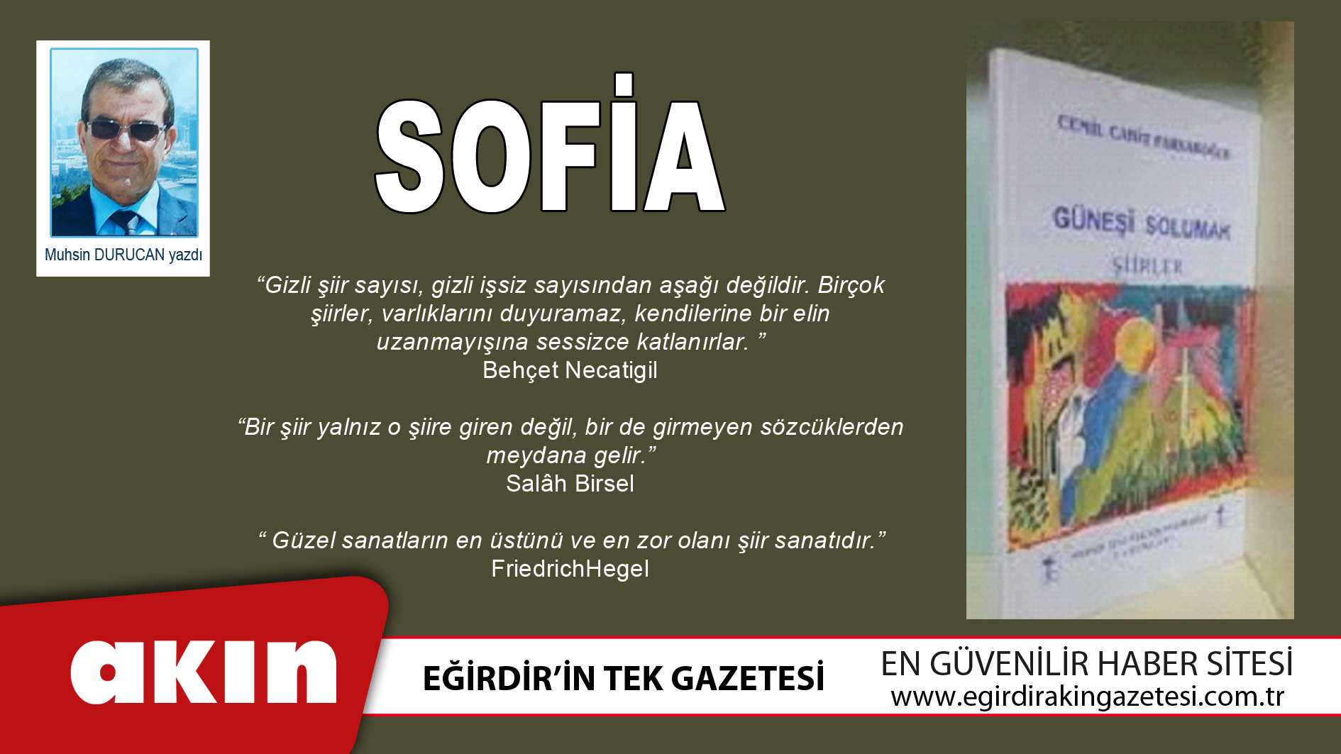 eğirdir haber,akın gazetesi,egirdir haberler,son dakika,SOFİA