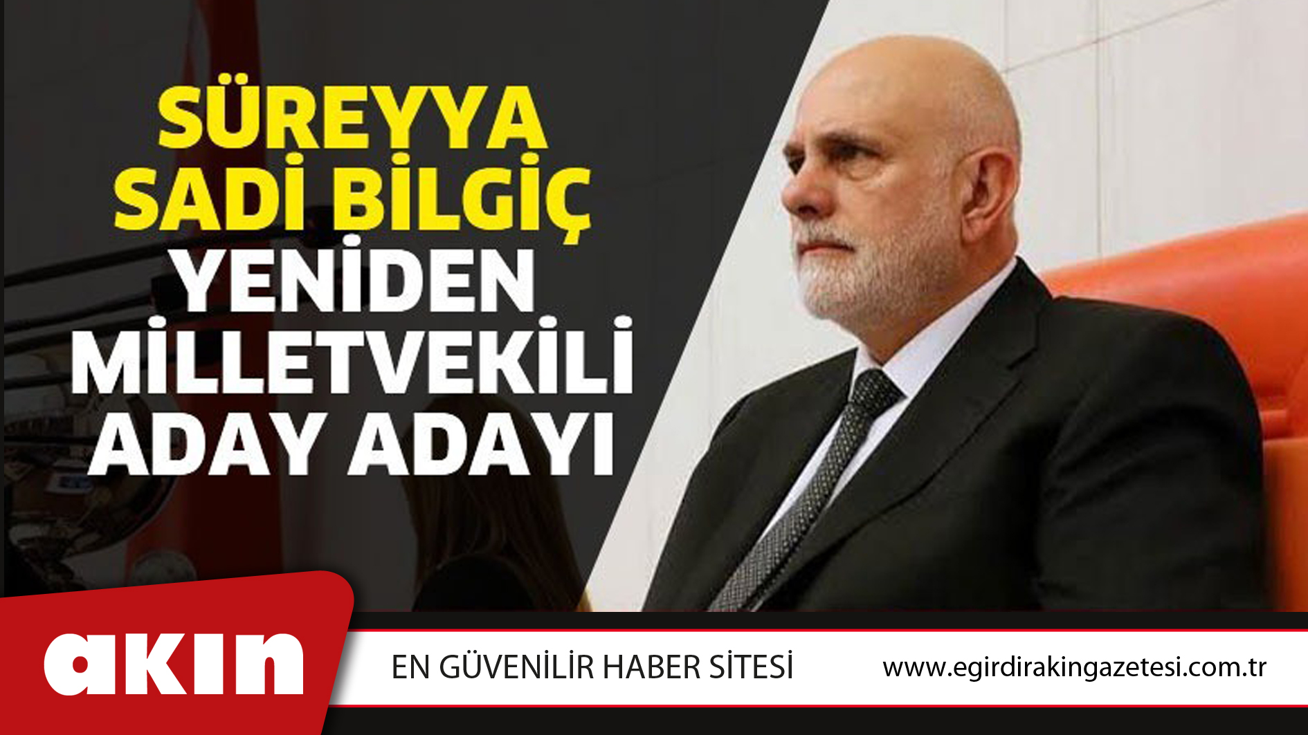 Süreyya Sadi Bilgiç Yeniden Milletvekili Aday Adayı