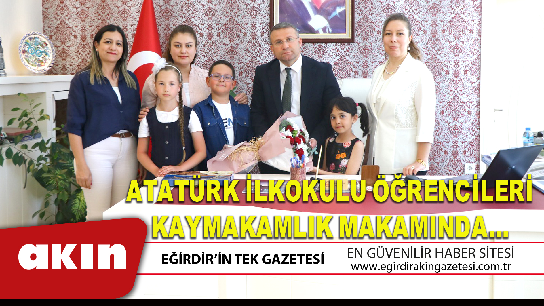 ATATÜRK İLKOKULU ÖĞRENCİLERİ KAYMAKAMLIK MAKAMINDA…