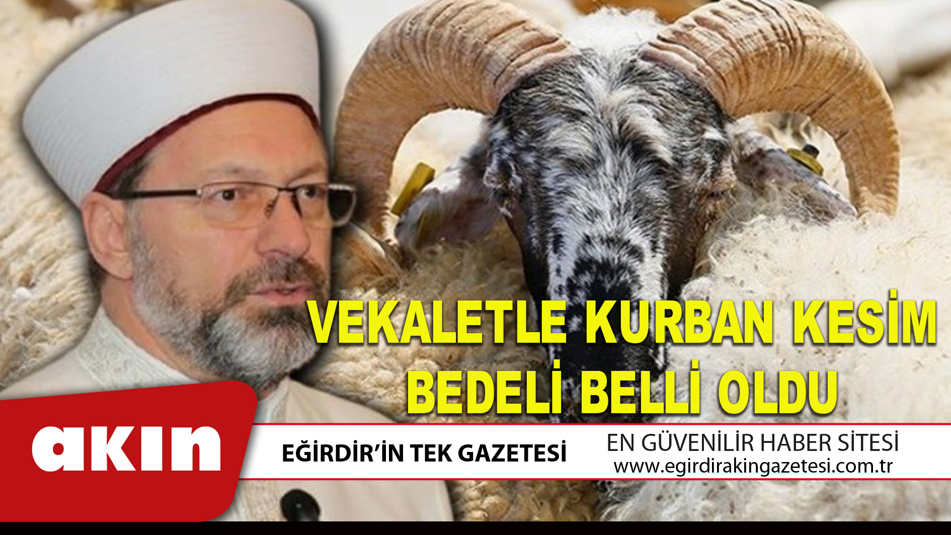 VEKALETLE KURBAN KESİM BEDELİ BELLİ OLDU