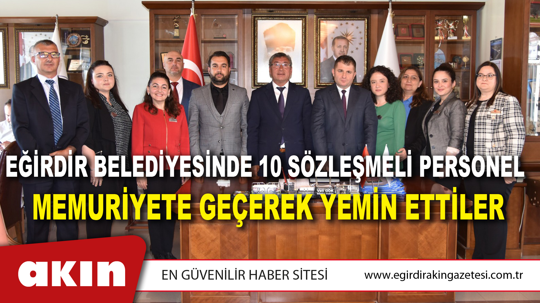 Eğirdir Belediyesinde 10 Sözleşmeli Personel Memuriyete Geçerek Yemin Ettiler