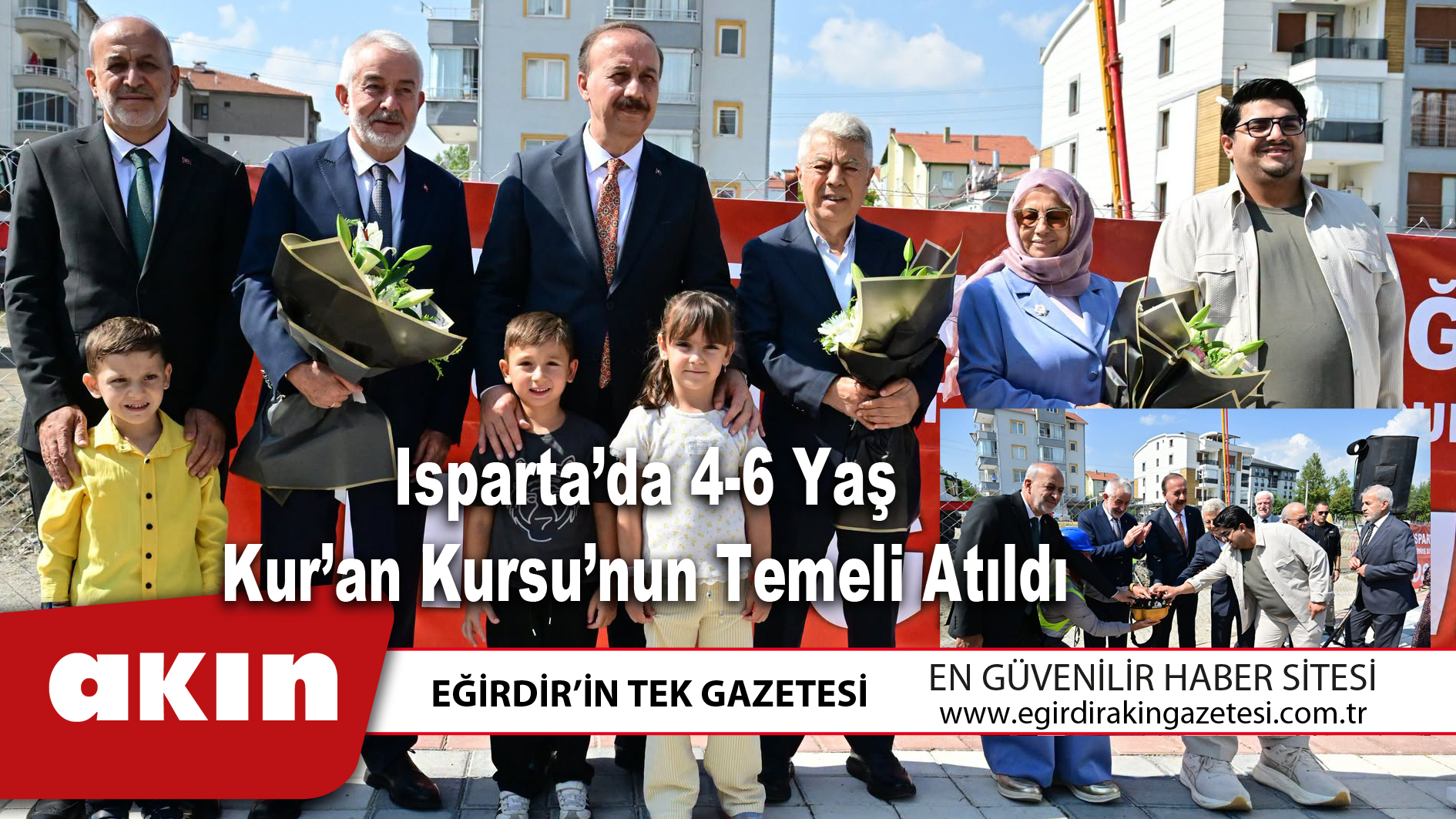 Isparta’da 4-6 Yaş Kur’an Kursu’nun Temeli Atıldı