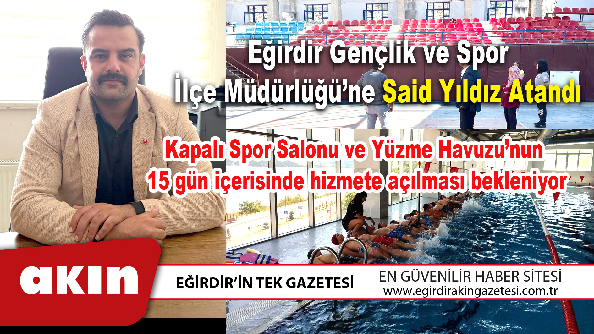 Eğirdir Gençlik ve Spor İlçe Müdürlüğü’ne Said Yıldız Atandı