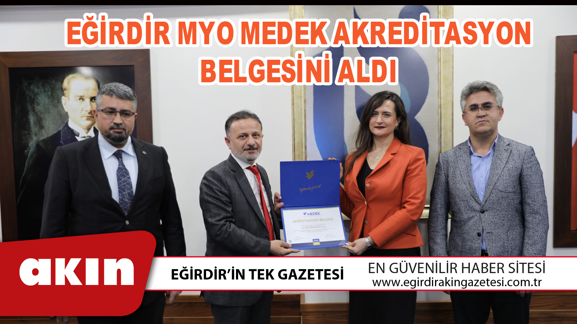 EĞİRDİR MYO MEDEK AKREDİTASYON BELGESİNİ ALDI