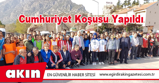 eğirdir haber,akın gazetesi,egirdir haberler,son dakika,Cumhuriyet Koşusu Yapıldı