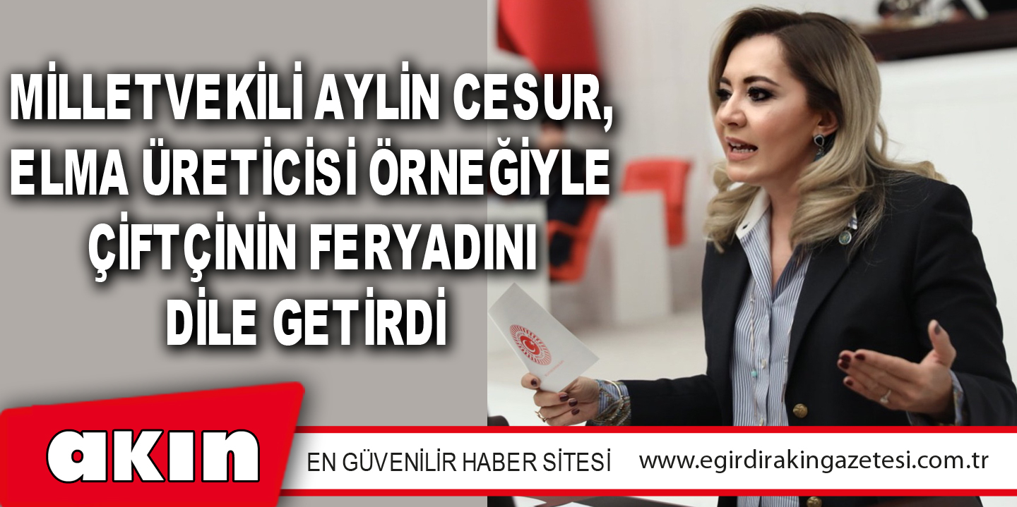 Milletvekili Aylin Cesur, Elma Üreticisi Örneğiyle Çiftçinin Feryadını Dile Getirdi