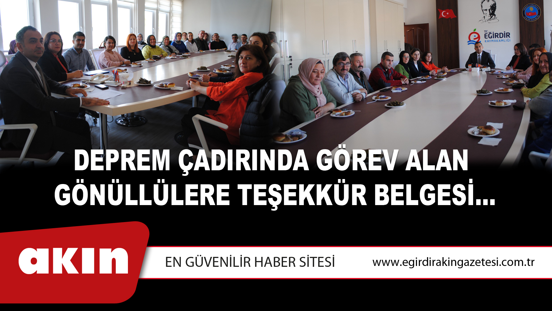 Deprem Çadırında Görev Alan  Gönüllülere Teşekkür Belgesi…