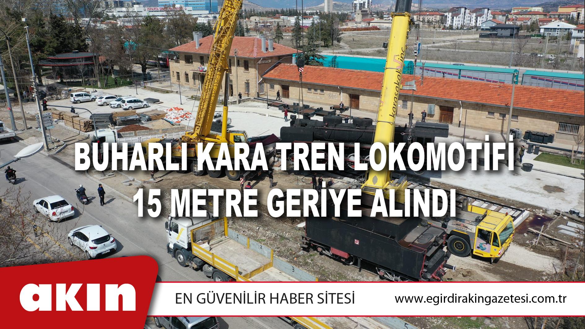 BUHARLI KARA TREN LOKOMOTİFİ 15 METRE GERİYE ALINDI