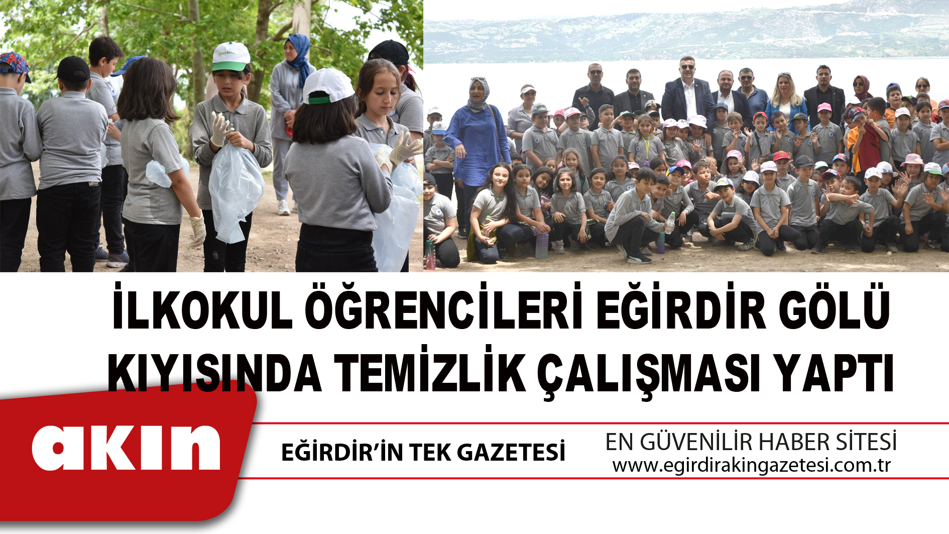 İlkokul Öğrencileri Eğirdir Gölü Kıyısında Temizlik Çalışması Yaptı