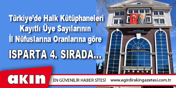 eğirdir haber,akın gazetesi,egirdir haberler,son dakika,ISPARTA 4. SIRADA…