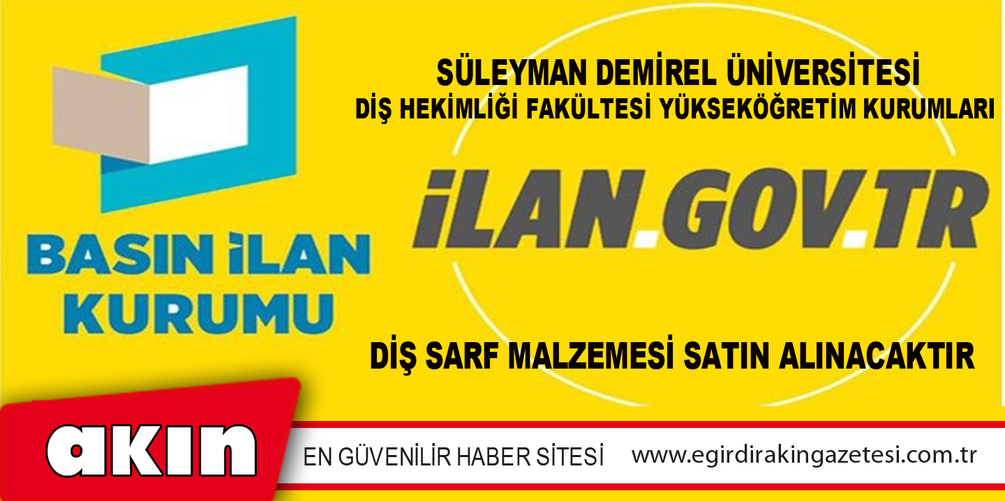 Süleyman Demirel Üniversitesi Diş Hekimliği Fakültesi Yükseköğretim Kurumları 