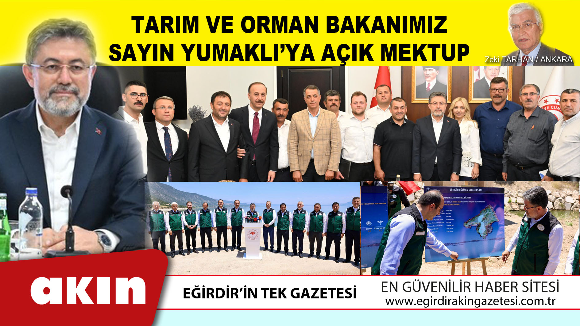 eğirdir haber,akın gazetesi,egirdir haberler,son dakika,Tarım Ve Orman Bakanımız Sayın Yumaklı’ya Açık Mektup